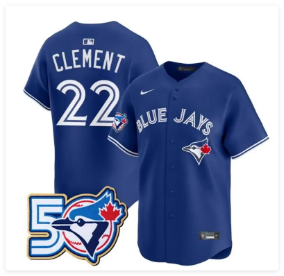 Men's Toronto Blue Jays #27 Vladimir Guerrero Jr. Royal 50th Anniversary Alternate Limited Jersey