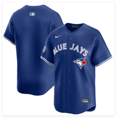 Men's Toronto Blue Jays Blank Royal 50 Seasons Patch Stitched Baseball Jersey