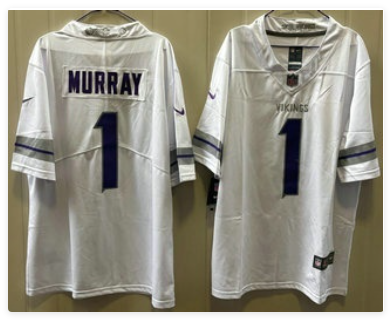 Men's Minnesota Vikings #1 Kyler Murray Limited White Alternate Vapor Jersey