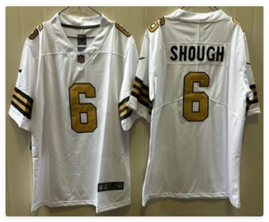 Men's New Orleans Saints #6 Tyler Shough Limited White Alternate Vapor Jersey