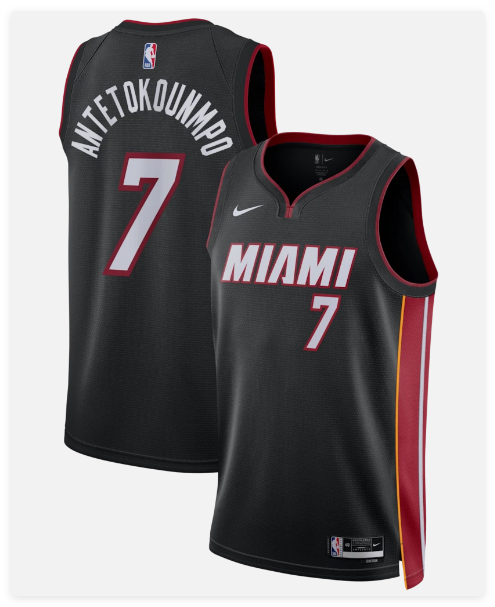 Miami Heat Giannis Antetokounmpo #7 Nike Men's NBA Stitched Jersey