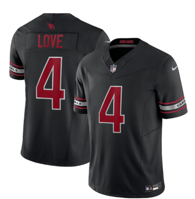 Men's Arizona Cardinals #4 Jeremiyah Love Black 2026 Draft F.U.S.E. Vapor Untouchable Limited Football Stitched Jersey