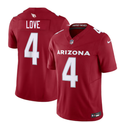 Men's Arizona Cardinals #4 Jeremiyah Love Red 2026 Draft F.U.S.E. Vapor Untouchable Limited Football Stitched Jersey