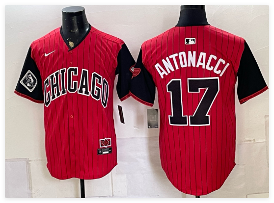 Men's Chicago White Sox #17 Sam Antonacci Red Black 2025 City Connect Limited Stitched Jersey