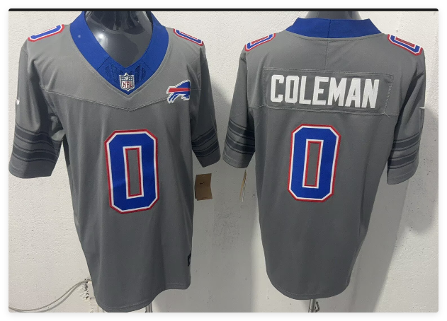 Men's Buffalo Bills #0 Keon Coleman Gray F.U.S.E. 2026 Nickel City Vapor Football Stitched Jersey