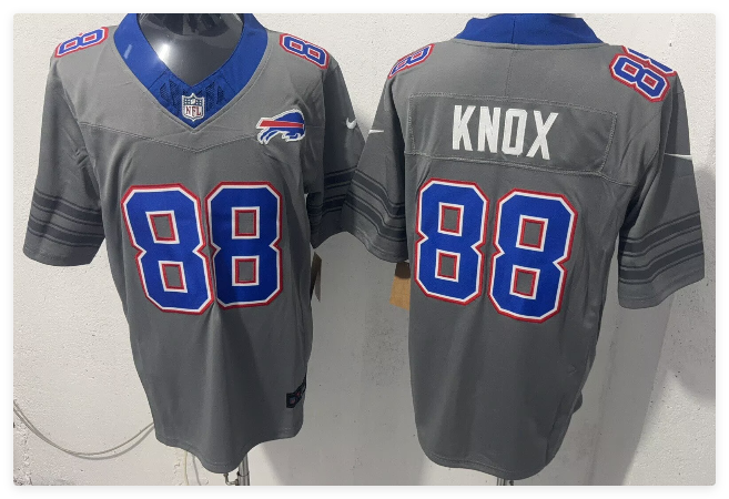Men's Buffalo Bills #88 Dawson Knox Gray F.U.S.E. 2026 Nickel City Vapor Football Stitched Jersey