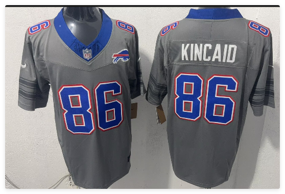 Men's Buffalo Bills #86 Dalton Kincaid Gray F.U.S.E. 2026 Nickel City Vapor Football Stitched Jersey