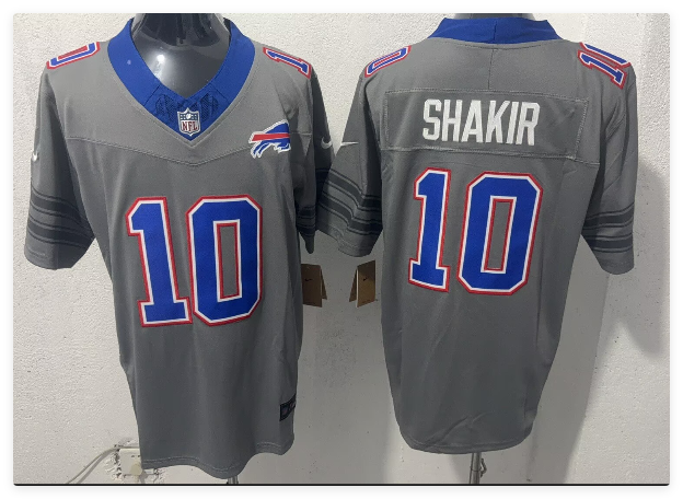 Men's Buffalo Bills #10 Khalil Shakir Gray F.U.S.E. 2026 Nickel City Vapor Football Stitched Jersey