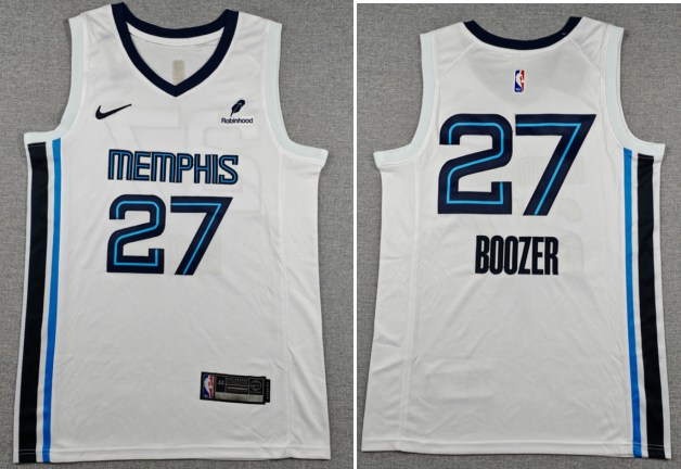 Men's Memphis Grizzlies #27 Cameron Boozer  2026  Stitched Jersey
