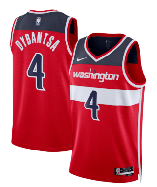 Men's Washington Wizards #4 AJ Dybantsa Nike Red 2026 NBA Draft Swingman Icon Edition Jersey