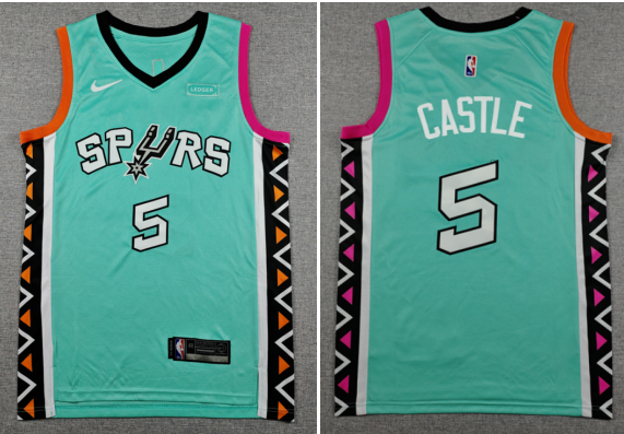 Men's San Antonio Spurs Men's Nike Stephon Castle stitched jersey