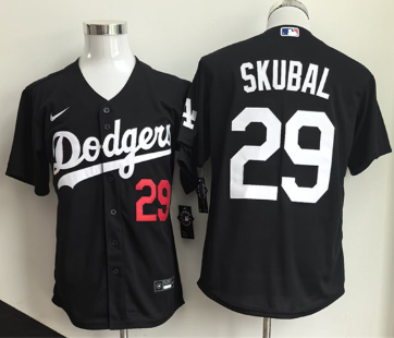 Men's Los Angeles Dodgers #29 Tarik Skubal Black 2026 Cool Base Stitched Baseball Jersey