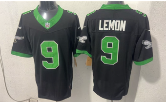 Men's Philadelphia Eagles #9 Makai Lemon Black 2026 Draft F.U.S.E Vapor Untouchable Limited Football Stitched Jersey