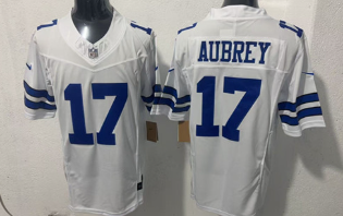 Men's Dallas Cowboys #17 Brandon Aubrey White 2026 F.U.S.E Vapor Untouchable Limited Stitched Football Jersey