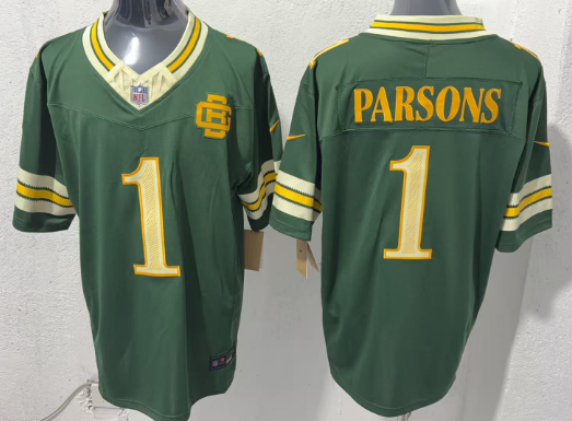 Men's Green Bay Packers #1 Micah Parsons Dark Green 2026 F.U.S.E. Rivalries Collection Limited Football Stitched Jersey