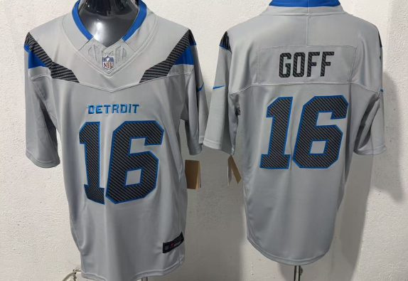 Men's Detroit Lions #0 Jahmyr Gibbs Silver 2026 F.U.S.E. Rivalries Collection Limited Football Stitched Jersey