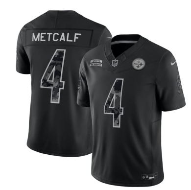 Men's Pittsburgh Steelers #4 DK Metcalf Black F.U.S.E. 2026 Salute to Service Limited Football Stitched Jersey