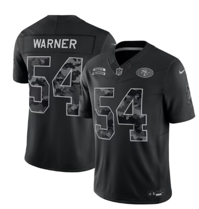 Men's San Francisco 49ers #54 Fred Warner Black 2026 F.U.S.E. Salute to Service Limited Stitched Football Jersey