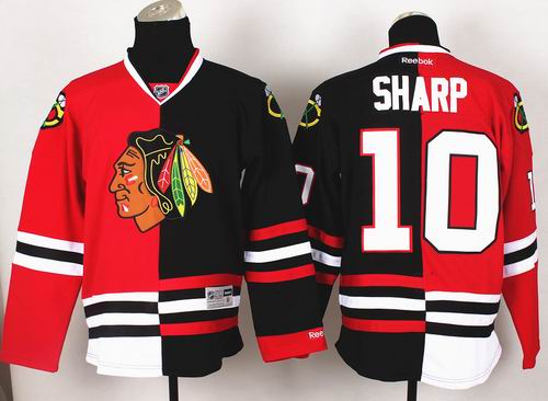 Reebok Chicago Blackhawks Patrick Sharp 10 black red nhl Jersey(3)