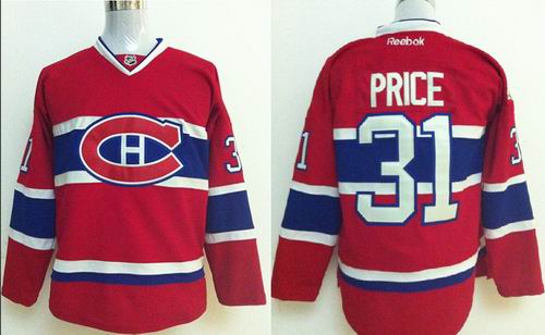 Reebok Montreal Canadiens 31 Carey Price Red nhl ice hockey  jerseys