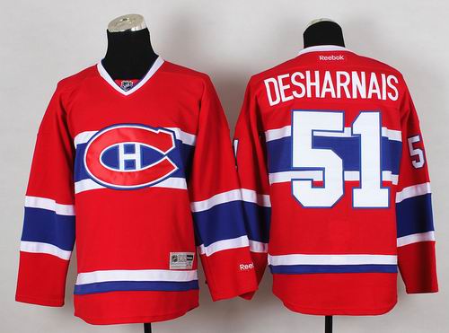 Reebok Montreal Canadiens 51 David Desharnais Red nhl ice hockey  jerseys