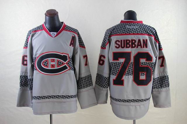 Reebok Montreal Canadiens 76 PK Subban Rcharcoal gray nhl ice hockey  jerseys