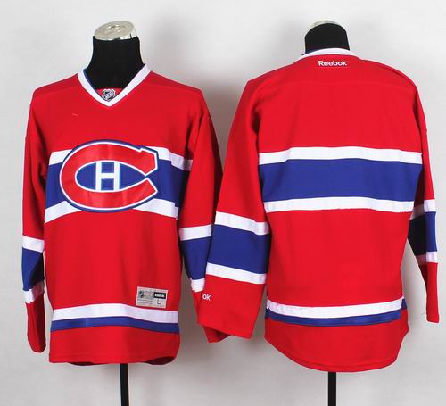 Reebok Montreal Canadiens blank Red CH Patch nhl ice hockey  jerseys