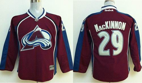 Reebok Nathan Mackinnon Colorado Avalanche #29 Red kids NHL Jersey