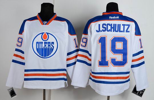 Reebok Reebok Edmonton Oilers J.SCHULTZ 19 white men nhl ice hockey  jerseys