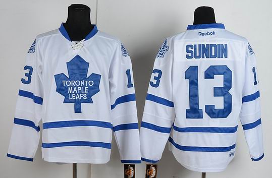 Reebok Toronto Maple Leafs #13 Mats Sundin white hockey Jersey