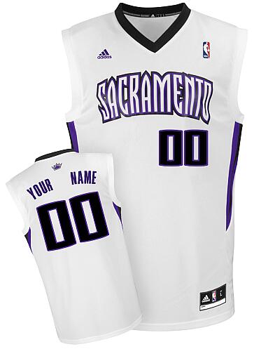 Sacramento Kings white adidas Home Jersey custom any name number