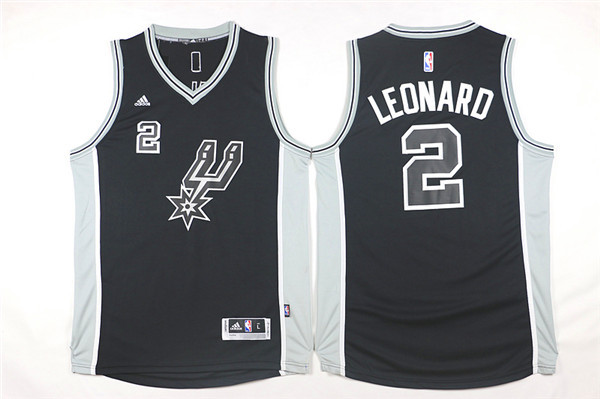 San Antonio Spurs 2 Kawhi Leonard  black Adidas men nba basketball jerseys