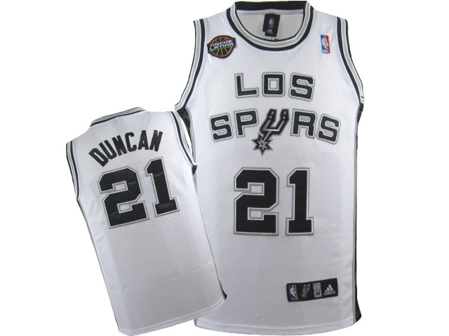 San Antonio Spurs 21 Tim Duncan Adidas men nba basketball jersey