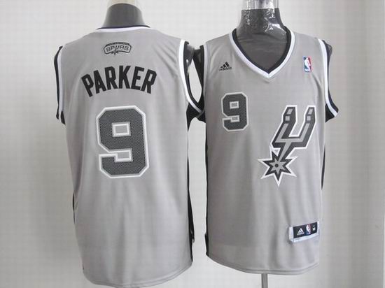 San Antonio Spurs 9 PARKER Grey  limited Adidas men nba basketball jerseys