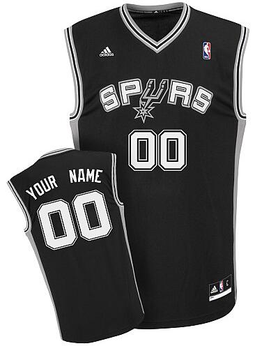 San Antonio Spurs black adidas Road Jersey custom any name number