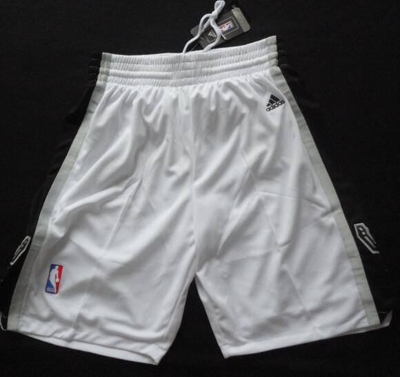 San Antonio Spurs white black shorts