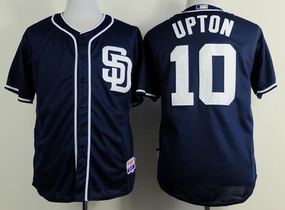 San Diego Padres 10 Justin Upton Navy Blue men MLB baseball jersey