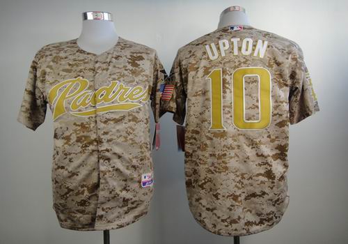 San Diego Padres 10 Justin Upton camo men mlb baseball jerseys