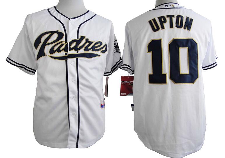 San Diego Padres 10 Justin Upton white men MLB baseball jersey