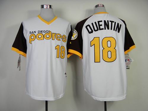 San Diego Padres 18 Authentic Carlos Quentin 1978 Turn Back The Clock Jersey