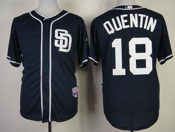 San Diego Padres 18 QUENTIN blue baseball MLB jerseys