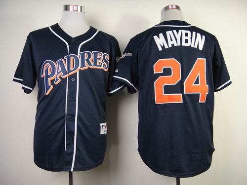 San Diego Padres 24 Authentic Cameron Maybin 1948 blue mlb Jersey