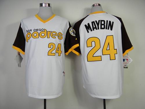 San Diego Padres 24 Authentic Cameron Maybin 1978 Turn Back The Clock Jersey