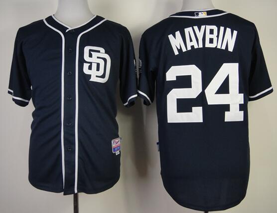 San Diego Padres 24 Cameron Maybin blue men baseball MLB jerseys