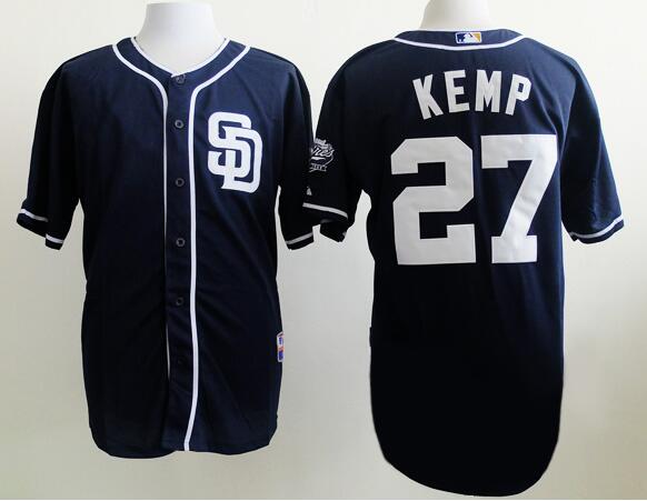 San Diego Padres 27 Matt Kemp blue men MLB baseball jersey