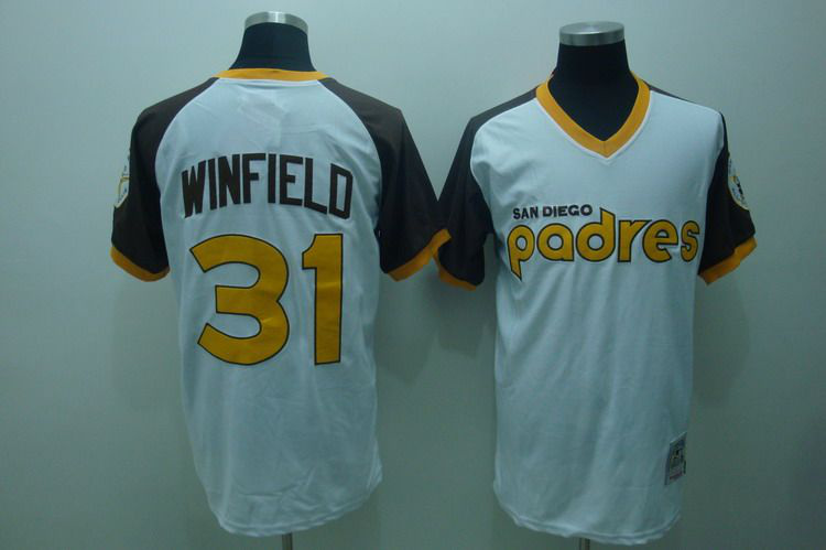 San Diego Padres 31# Winfield white MLB jersey