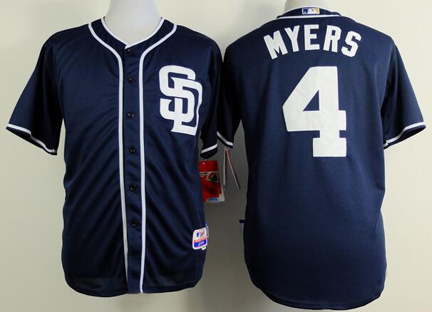 San Diego Padres 4 Wil Myers Navy Blue men MLB baseball jersey