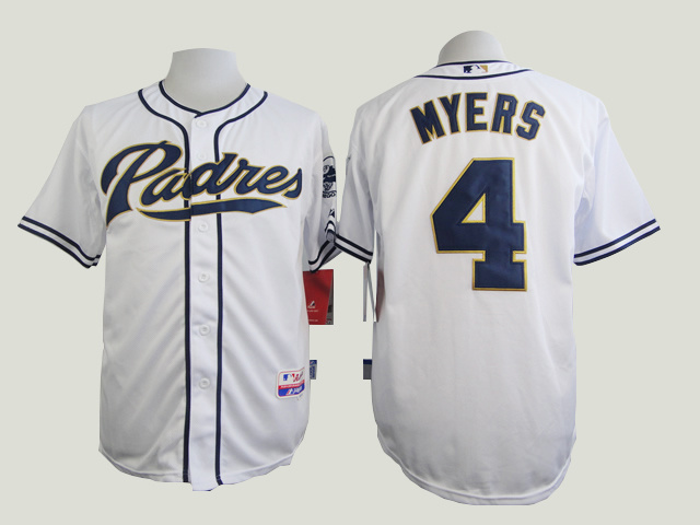 San Diego Padres 4 Wil Myers white men MLB baseball jersey