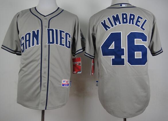 San Diego Padres 46 Craig Kimbrel Gery men MLB baseball jersey