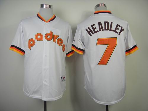 San Diego Padres 7 Authentic Chase Headley 1984 Turn Back The Clock Jersey